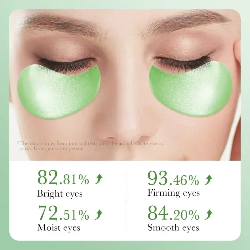 60pcs Aloe Vera Collagène Masque pour les yeux Anti-cernes Élimination des cernes Sacs pour les yeux Hydratant Rafermir Patchs pour les yeux Produits de soins de la peau des yeux