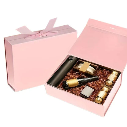 Coffret cadeau magnétique de luxe, coffret cadeau pliable, couvercle rabattable, coffret cadeau de Saint-Valentin