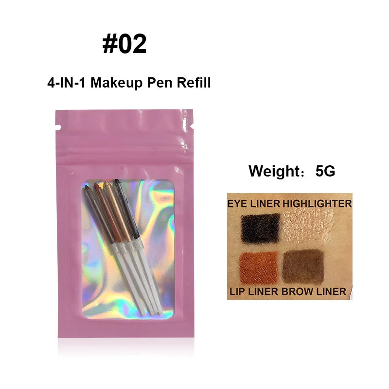 Crayon à sourcils 4 en 1, eye-liner, waterproof, longue tenue.