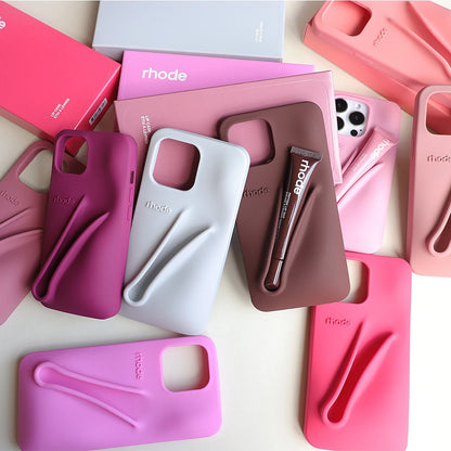 Étui de téléphone Rhode pour iPhone 16, 15, 14 Pro Max Plus, rouge à lèvres en silicone, motif toast expresso