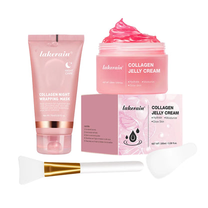Crème de collagène Masque facial de nuit au collagène hydrolysé.