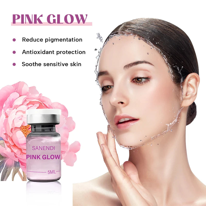 Ampoule Rose Éclat Visage 5 ml – Sérum Éclaircissant à l’Acide Hyaluronique.