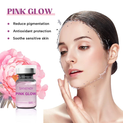 Ampoule Rose Éclat Visage 5 ml – Sérum Éclaircissant à l’Acide Hyaluronique.