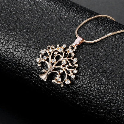 Collier Arbre de Vie Élégant – Pendentif en Strass pour Femme