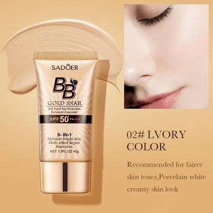 Fond de teint liquide BB crème mat anti-sébum, waterproof, longue tenue.