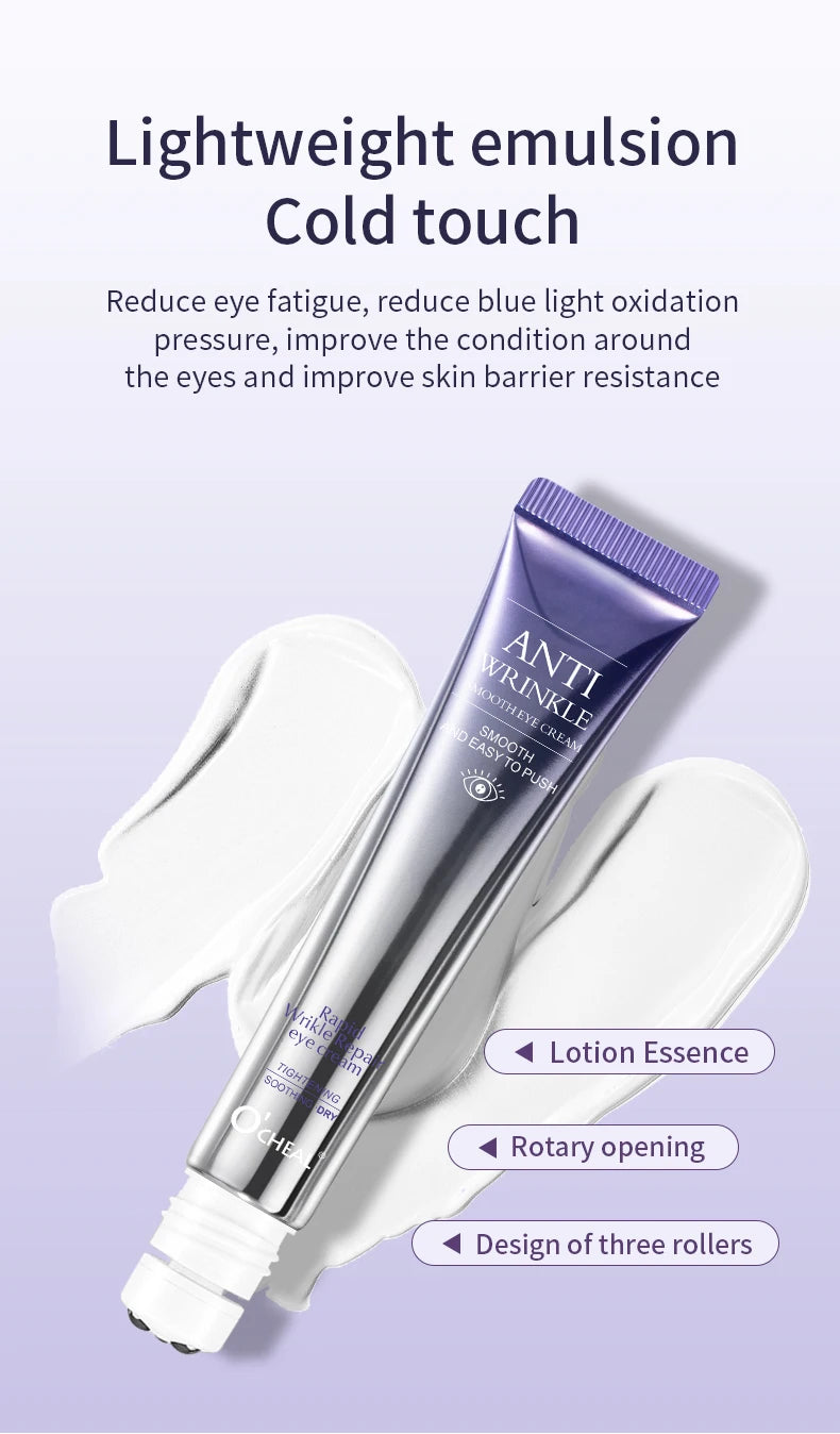 O'CHEAL – Crème Contour des Yeux avec Applicateur Roller Massant