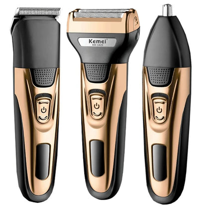 Kemei 3 en 1 Kit de rasage pour Hommes