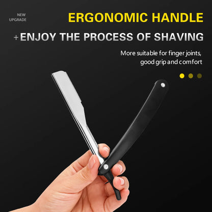 Rasoir Manuel pour Hommes – Rasoir de Sécurité en Acier Inoxydable  Rasage précis, durable et élégant – Livré avec 10 lames de rechange