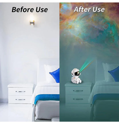 Projecteur d'étoiles Galaxy Night Light Astronaute Space Projector Starry Nebula Ceiling LED Lamp for Bedroom Home Decorative kids gift