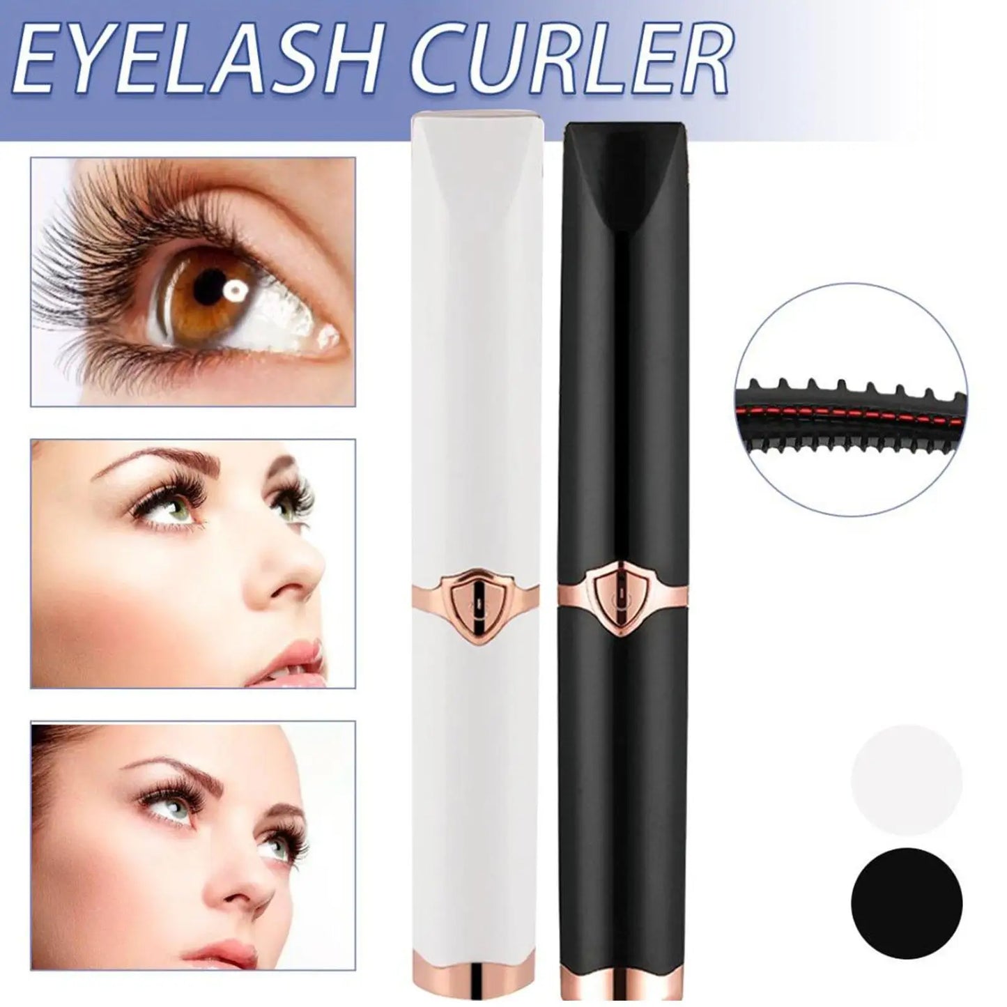 Portable 3 Mode de température Cils chauffants Outil de curling Électronique USB Natural Fake Eye Lash Curler Fournitures de beauté
