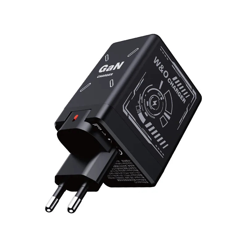 Chargeur 2-en-1 GaN 120W – Câble rétractable Type-C & Lightning | Adaptateur Portable Universel (F3)