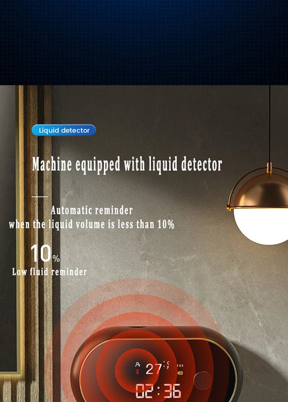 Distributeur automatique de savon en mousse sans contact Affichage de la température de l’heure Charge USB Distributeur de savon liquide à induction automatique étanche