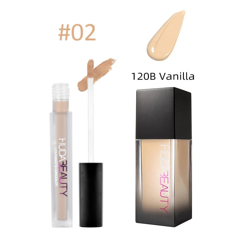 Face Liquid Concealer Rouges à lèvres Eyeliner Set HUDA Stick Shimmer Shine Maquillaje Ombre à paupières Maquillage étincelant Cosmétique