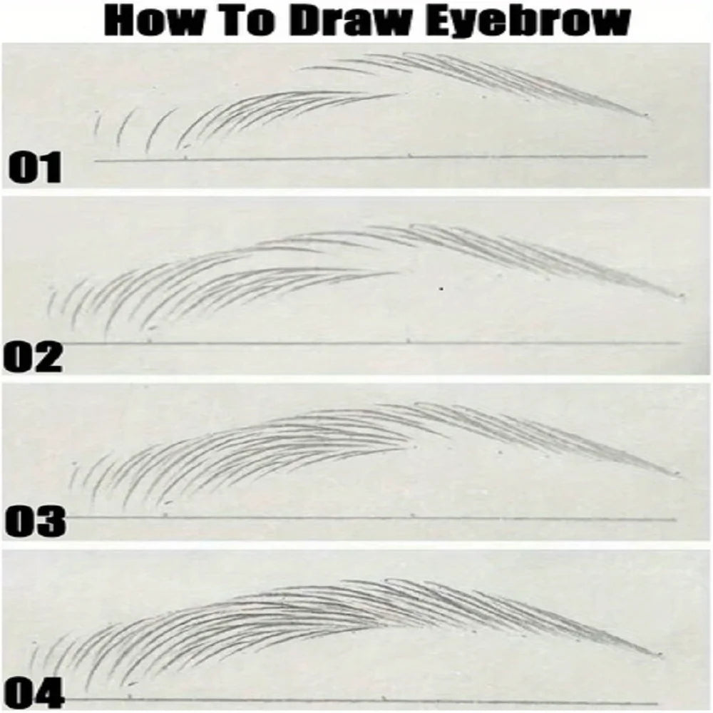Stylo à sourcils ultra fin de 0,008 mm, longue durée, résistant aux taches, imperméable, haute pigmentation.