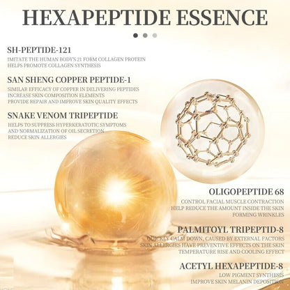 6 Peptide Essence L'ensemble de soins de la peau rafraîchissant.
