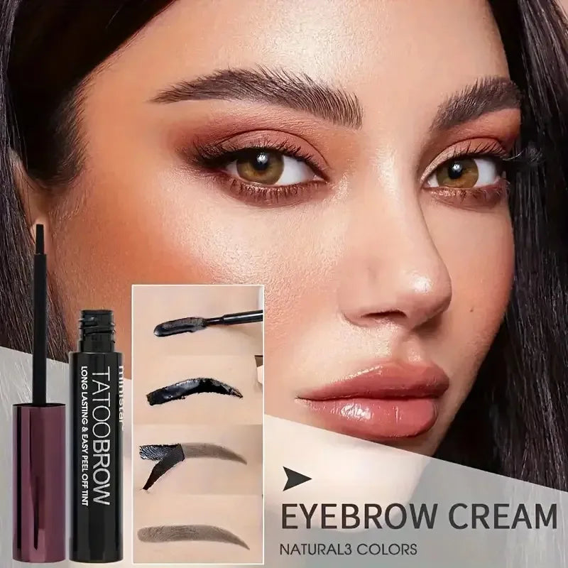 Gel-crème longue tenue Tattoo Brow pour sourcils – Waterproof, résistant, facile à décoller, teinte impeccable