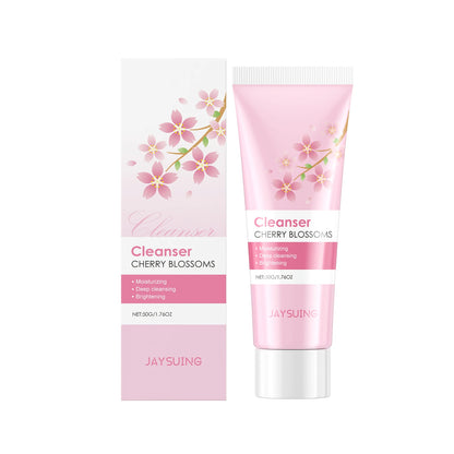 Sakura Skincare Set Crème hydratante pour le visage Sérum Toner Nettoyant pour le visage Crème pour les yeux Kit de soins du visage éclaircissant anti-rides pour femmes