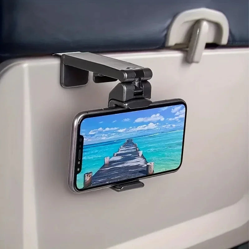 Support de téléphone d'avion universel de voyage rotatif 360 pour le clip de téléphone flexible mains libres pour IPhone/Android
