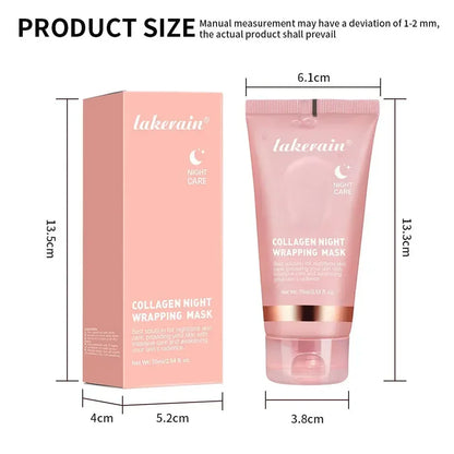 Masque de collagène de nuit Rajeunissement Hydratant Éclaircissant Masque facial coréen pour Rendre la peau éclatante.