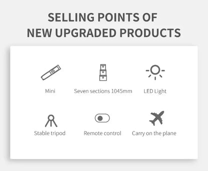 360 Rotate Mobile Phone Holder Selfie Stick Tripod Outdoor Photography Vlog Video Recording with Wireless Remote For Smart phone
