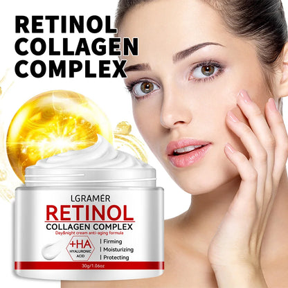 Crème raffermissante au rétinol et Collagène Rides lisses Crème pour le visage, hydratante et Éclaircissante