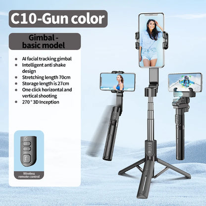 Stabilisateur d’intelligence 360 Rotation automatique Suivre le cardan, avec télécommande, selfie stabilisateur pour iPhone Android