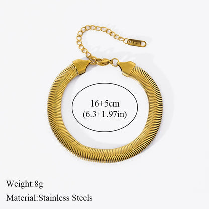 EILIECK Bracelet Torsadé en Acier Inoxydable 316L – Plaqué Or 18K, Étanche & Tendance Femme