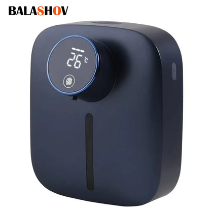 Distributeur de savon automatique mural multifonctionnel rechargeable USB Capteur infrarouge Distributeur de savon en mousse à affichage numérique LED