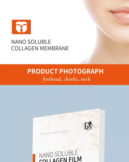 Masque de film protéiné de collagène nano hydrolysé Ensemble de pulvérisation de sérum pour le visage Réparation des rides Remplisseur de visage soluble Ensemble de soins de la peau éclaircissant
