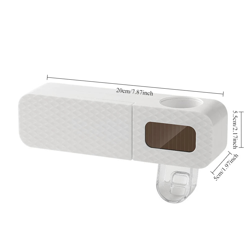 1 porte-brosse à dents intelligent, porte-brosse à dents intelligent à 3 emplacements, distributeur de dentifrice, nécessités quotidiennes domestiques