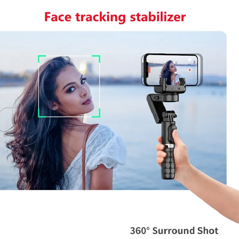 Rotation à 360° suivant le mode de prise de vue Stabilisateur de cardan Selfie Stick Trépied pour iPhone.