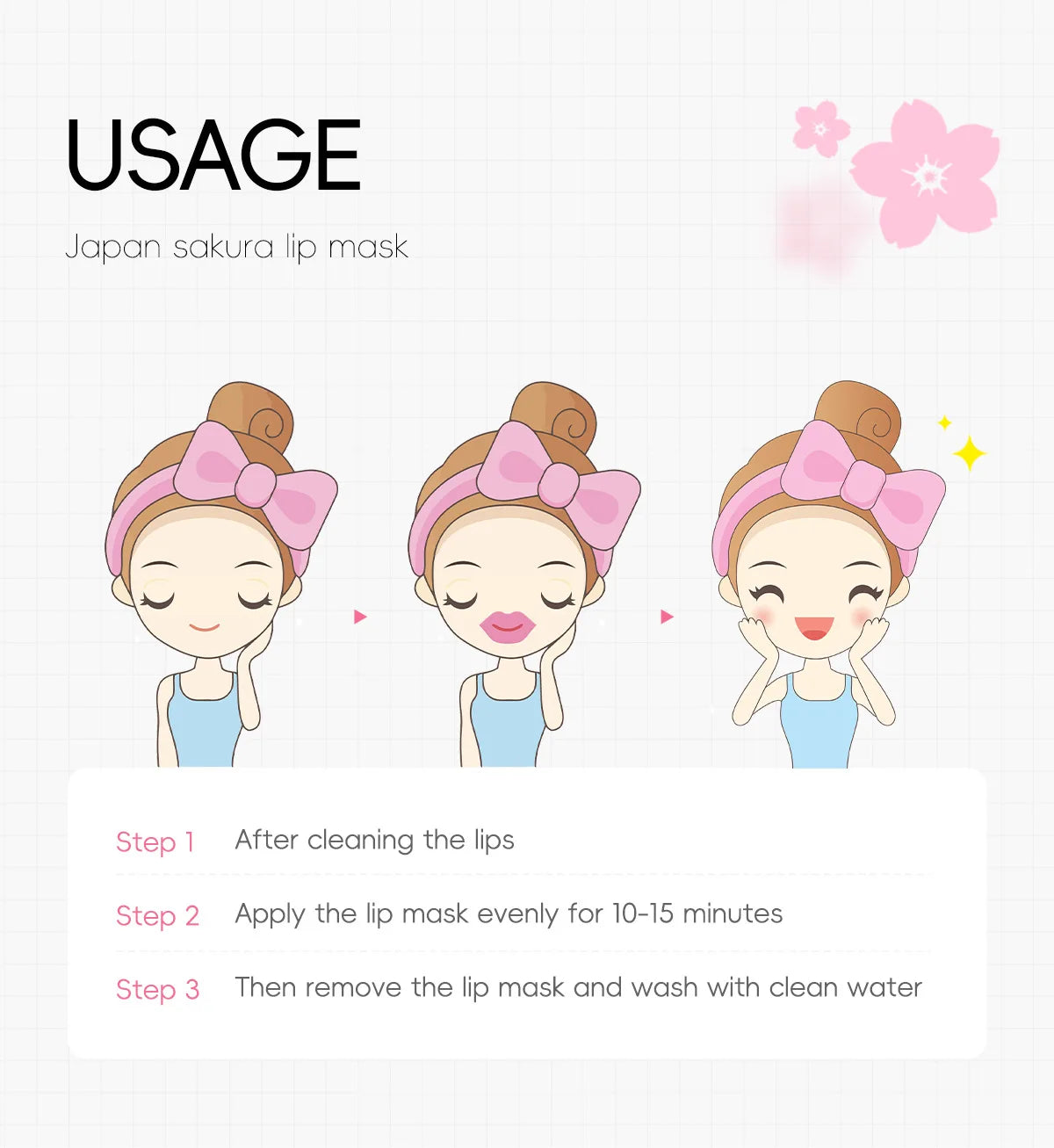 Masque pour les lèvres LAIKOU Sakura 6 g Hydratant