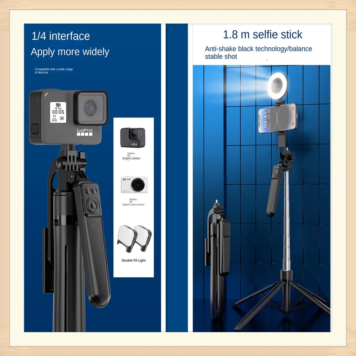 COOL DIER Nouveau trépied pour appareil photo de smartphone, support de trépied avec obturateur Bluetooth, supports de bâton de selfie sans fil avec support de téléphone