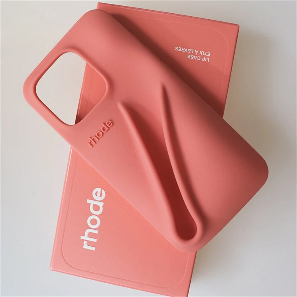Étui de téléphone Rhode pour iPhone 16, 15, 14 Pro Max Plus, rouge à lèvres en silicone, motif toast expresso