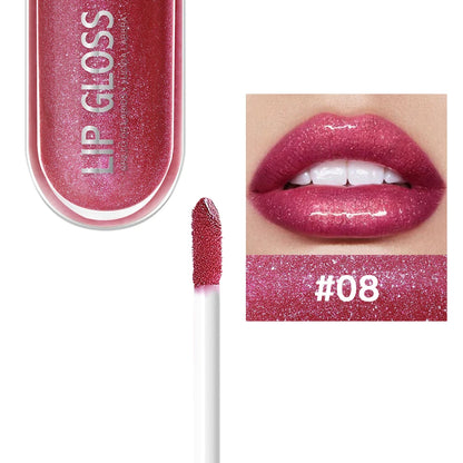 USHAS – Gloss à Lèvres Pailleté 12 Couleurs-Effet Diamant & Longue Tenue