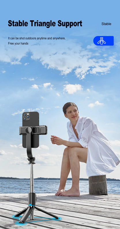 Trépied C01s Selfie Stick avec lumière de remplissage, monopode détachable de support de téléphone, télécommande Bluetooth sans fil pour Huawei iPhone Android