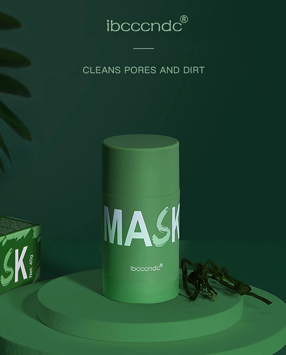 40g Face Clean Mask Green Tea/Rose Extract Cleansing Stick Deep Moisturizing Shrink Pores Blackhead Film Smear Oil Control Mask