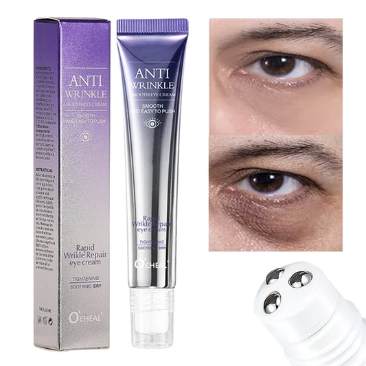 O'CHEAL – Crème Contour des Yeux avec Applicateur Roller Massant