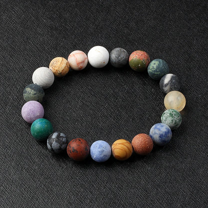 🌌 Bracelet Galaxie – 8 Planètes du Système Solaire & Étoile Gardienne