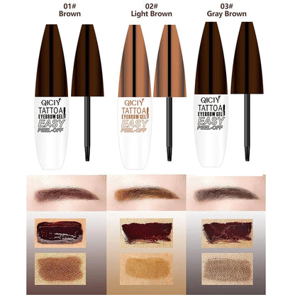 Tatouage d’une durée de 3 jours, types de crème de gel pour sourcils faciles à décoller, cosmétiques imperméables résistants à la transpiration, résistants à la transpiration, longue durée