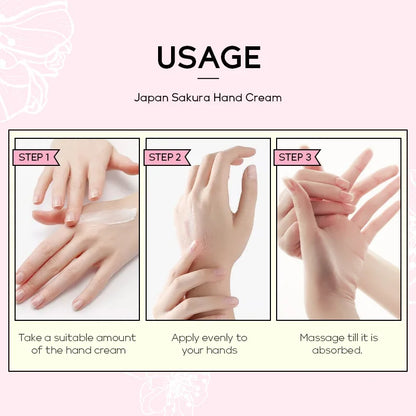 LAIKOU Sakura Crème pour les mains Blanchiment Élimination des rides Anti-fissure Hydratant Fade Lignes fines Corée Soins de la peau Santé Beauté 30g
