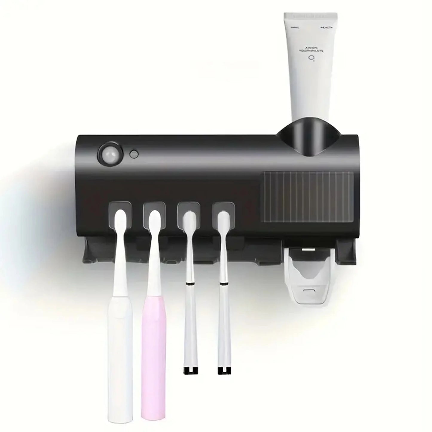 porte-brosse à dents désinfectant, un distributeur de dentifrice mural et un ensemble d'accessoires de salle de bain