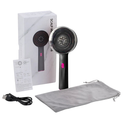Brosse de massage à vibration électrique, portable, Applicateur liquide Masseur de cuir chevelu et Croissance des cheveux.