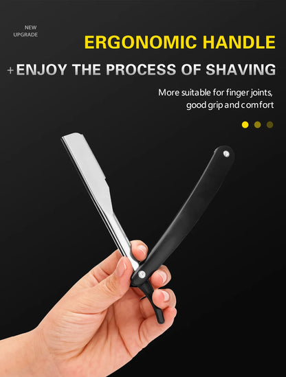 Rasoir Manuel pour Hommes – Rasoir de Sécurité en Acier Inoxydable  Rasage précis, durable et élégant – Livré avec 10 lames de rechange