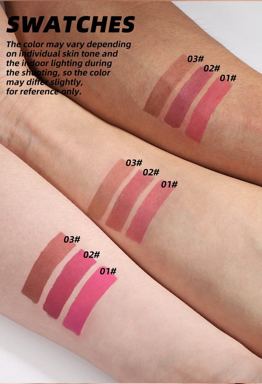 YOUNG VISION Tear-Off Lip Liner Peel-Off Lip Liner Matte Smudge-Free Hook & Loop Lip Pencil Crayon de maquillage 3 couleurs