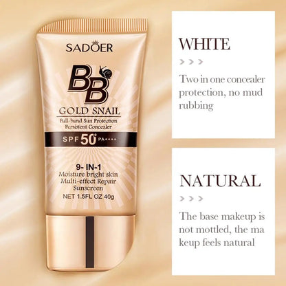 Fond de teint liquide BB crème mat SADOER, non gras, waterproof.