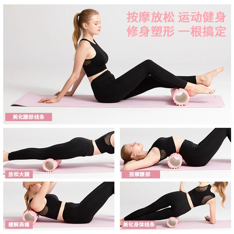Rouleaux en mousse pour massage musculaire 30CM - Rouleau en mousse dorsale HAUTE densité pour le soulagement des maux de dos et la récupération musculaire dans les jambes et les bras