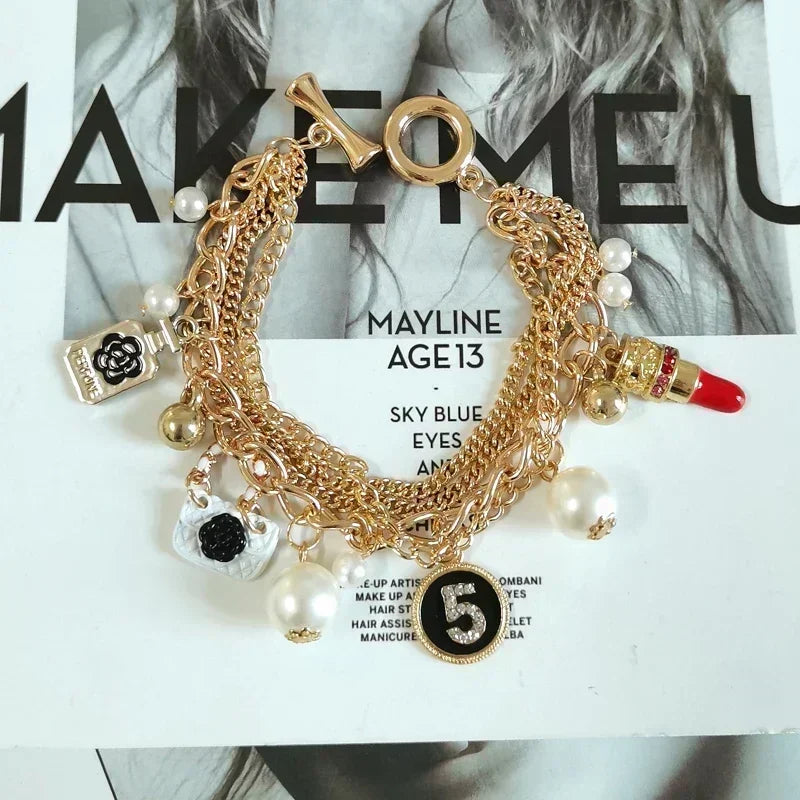 Bracelet de Perles de Luxe – Style No.5, Bijou Élégant pour Femme