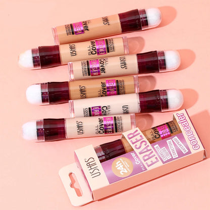 USHAS 12 couleurs tête d'éponge rotative fond de teint liquide anti-correcteur longue durée liquide n'enlève pas le maquillage correcteur imperméable