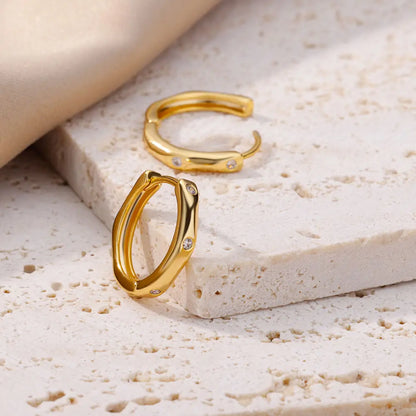 Boucles d'oreilles rondes élégantes pour femmes créoles en acier inoxydable de luxe Vintage Wedding Engagement Aesthetic Jewerly aretes